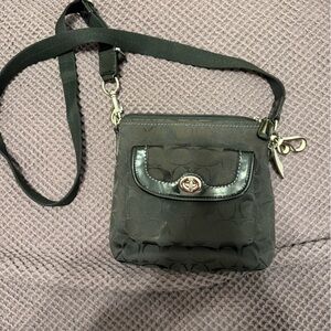 Coach Black Crossbody Bag with Signature Pattern